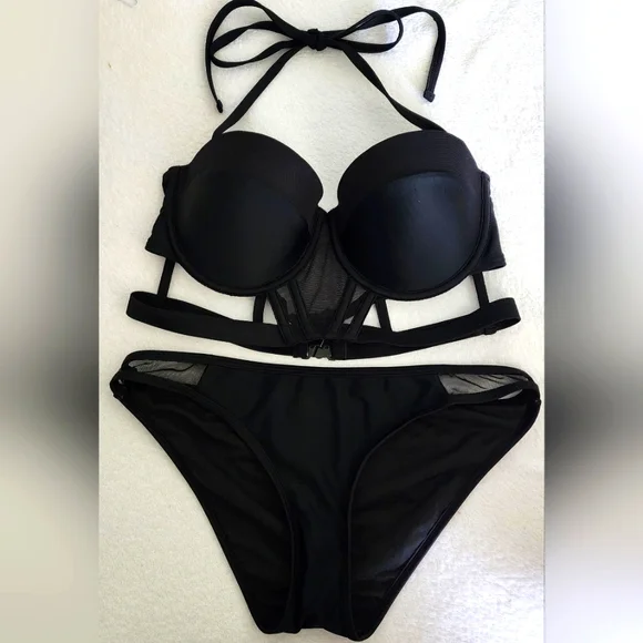 New Look UK Black Bikini Size 34C Small. - Picture 1 of 15